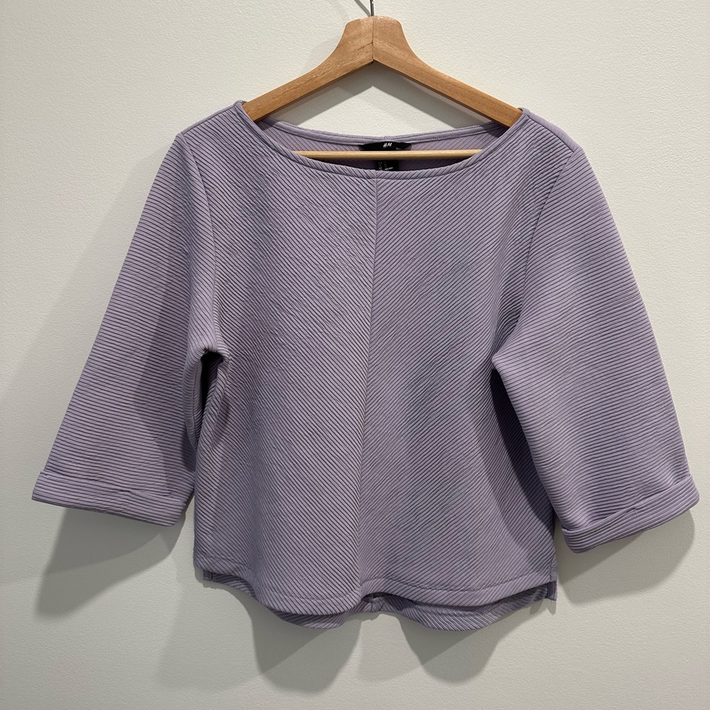 H&M Boxy Blouse Light Purple Women’s Size XS